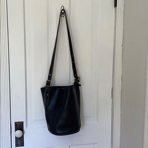 Vintage Coach large leather bucket bag